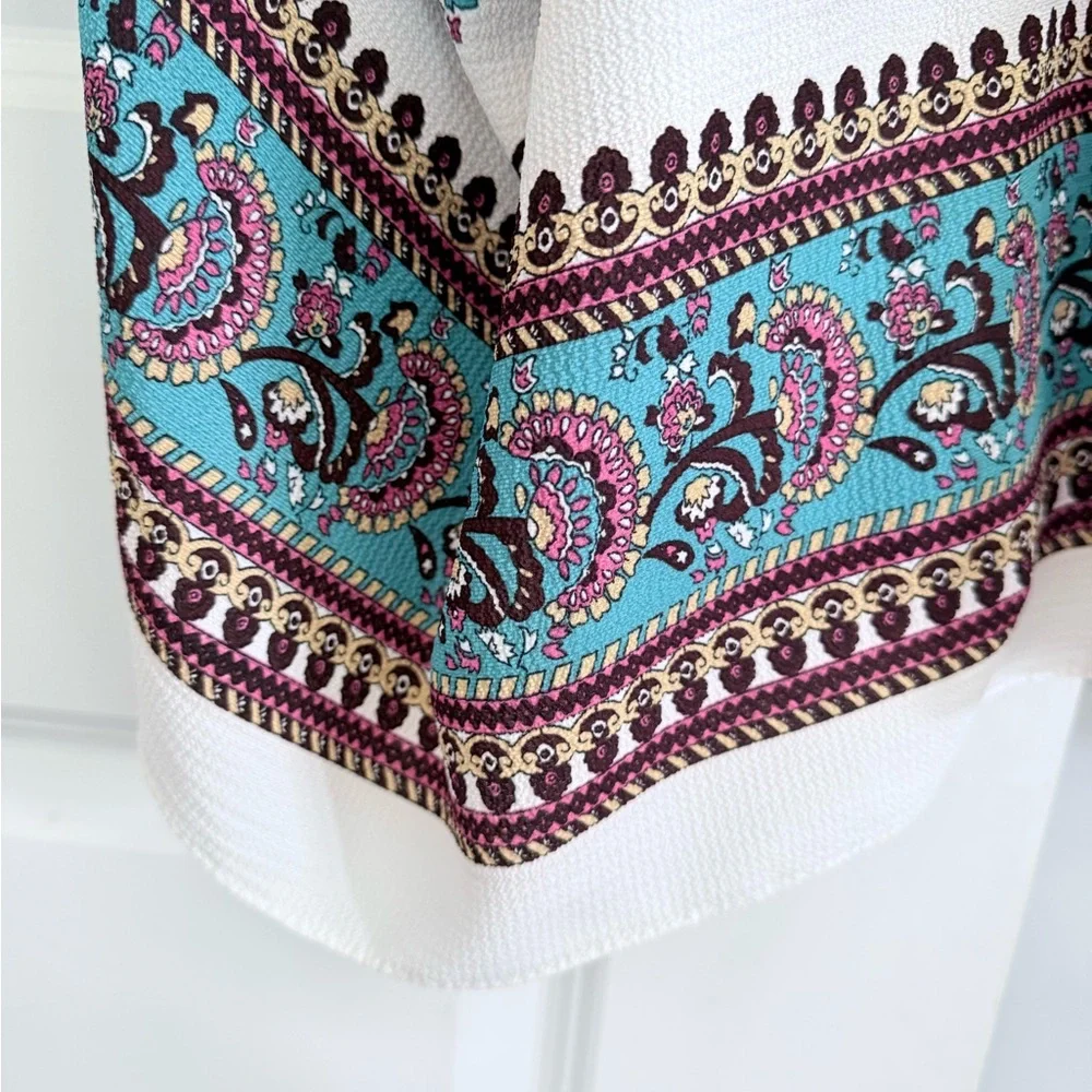 Open Front Kimono Beach Cover Up for Women Paisley One Size